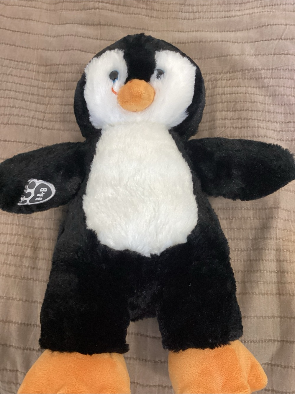 Build-A-Bear Black, White & Orange Plush Penguin
